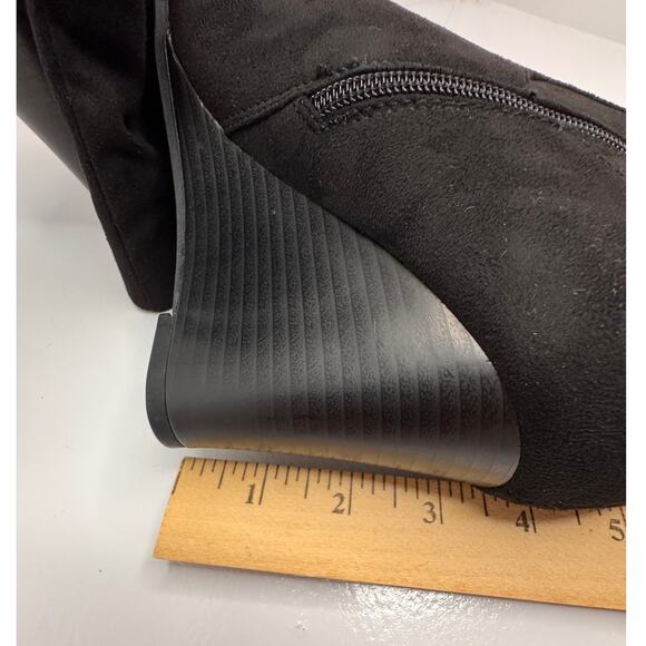 JOURNEE COLLECTION -Haze Black Slouch Wedge Boots Women’s Size 9 New in Box - Picture 6 of 9